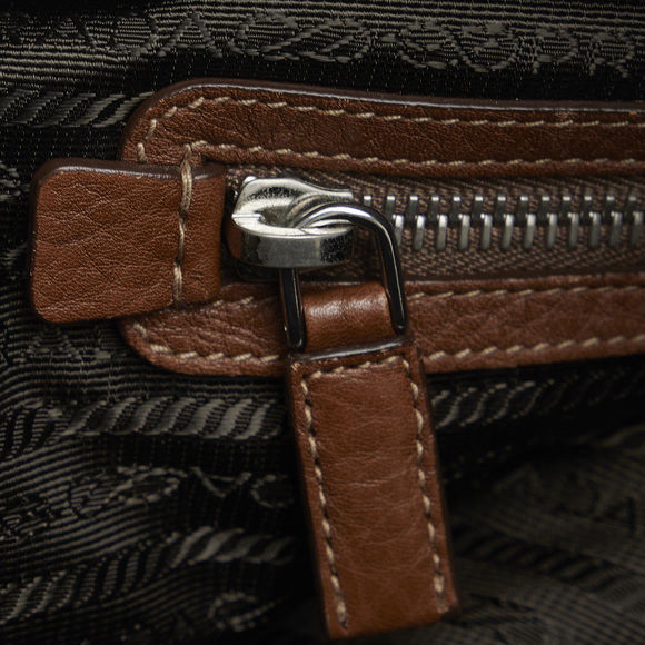 PRADA Embossed Logo Bowler Bag - Picture 9 of 11